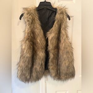Faux Fur Vest in Brown on trend for Fall 2025